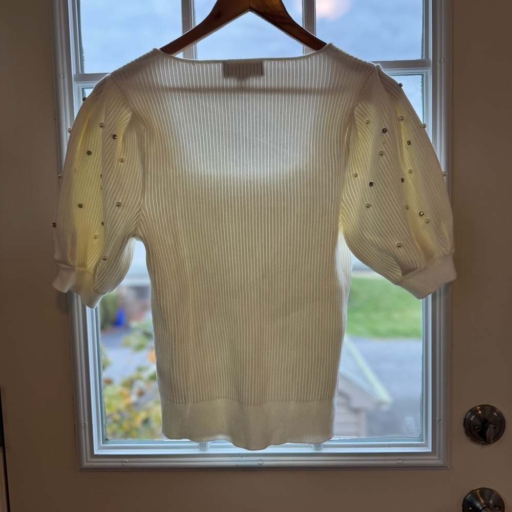 Truth the label square neck pearl sweater Size XL - Picture 7 of 12